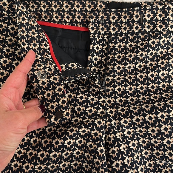 Black and beige printed ankle pants - Picture 3 of 5